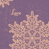 Vector snowflake style handmade lace