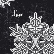 Vector lace snowflake style vintage handmade