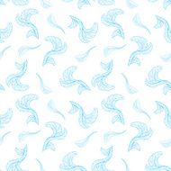 Seamless floral blue pattern