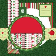 Red and green themed background