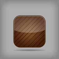 Vector wooden button