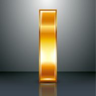 Letter metal gold ribbon - I