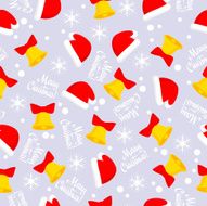 Christmas Pattern - Bells &amp; Santa Hats