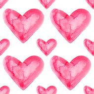 Watercolor seamless pattern with hearts N8