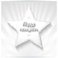 Happy new year greeting card with 3D star