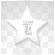 Happy new year greeting card with 3D star N2