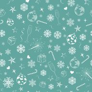 Seamless pattern from christmas symbols