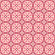 retro pink flowers on a beige background