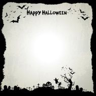 Happy Halloween sign and theme design background N2