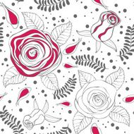 monochrome floral pattern N3