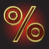 vector golden figure with red wood N98
