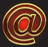 vector golden figure with red wood N100