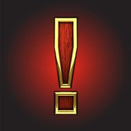 vector golden figure with red wood N103