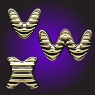 silver letters with gold N2