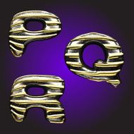 silver letters with gold N4