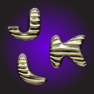silver letters with gold N6