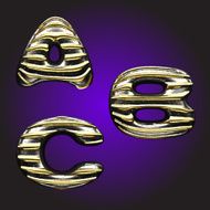 silver letters with gold N9