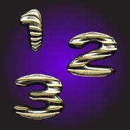 silver letters with gold N12