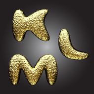 vector golden figure N152