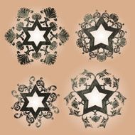 vector vintage frames set