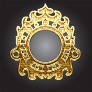 vector golden frame