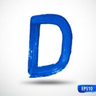 Watercolor Alphabet Letter D Grunge background