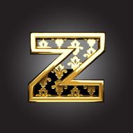 Vector golden figure z
