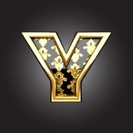 Vector golden figure y