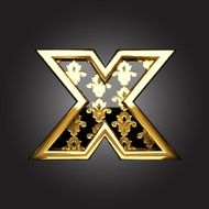 Vector golden figure x