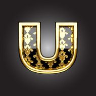 Vector golden figure u