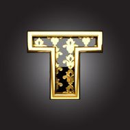 Vector golden figure t