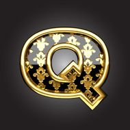 Vector golden figure q