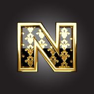 Vector golden figure n