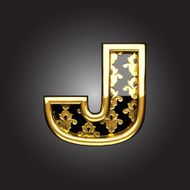 Vector golden figure j