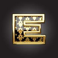 Vector golden figure e
