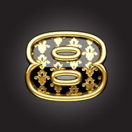 Vector golden figure 8
