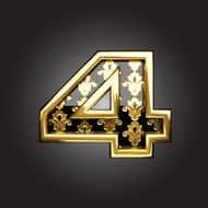 Vector golden figure 4