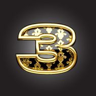 Vector golden figure 3