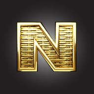 Vector golden figure n N2