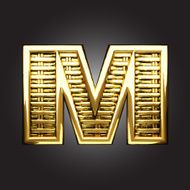 Vector golden figure m