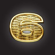 Vector golden figure 6 N2