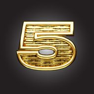 Vector golden figure 5 N2