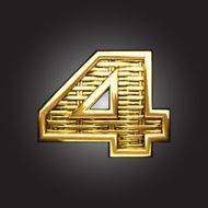 Vector golden figure 4 N2