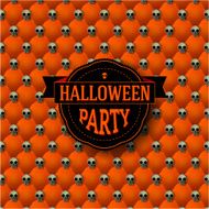 Halloween party button-tufted background with skulls N2
