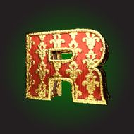 Gold and Red Wood Figure r