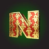 Gold and Red Wood Figure n