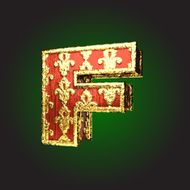 Gold and Red Wood Figure f