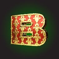 Gold and Red Wood Figure b