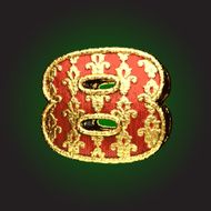 Gold and Red Wood Figure 8