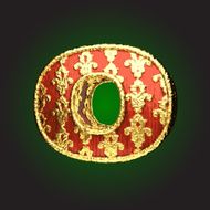 Gold and Red Wood Figure 0
